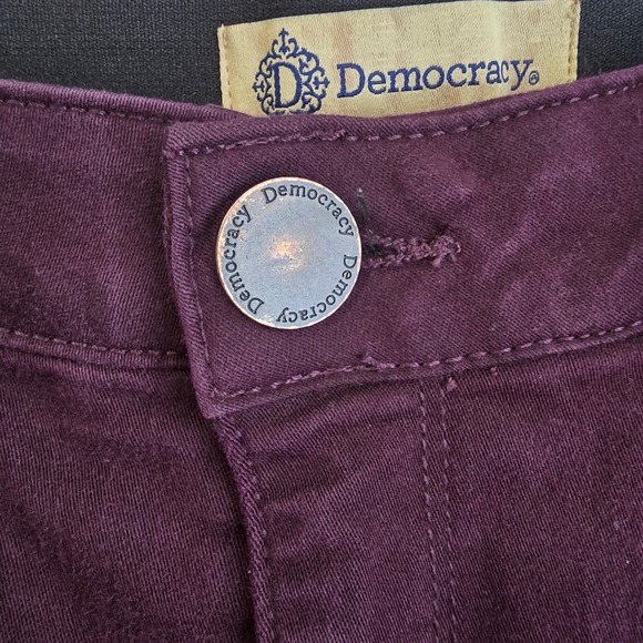 Democracy Womens Size 10 Ab Technology Skinny Pants Burgundy Plum B1590PEX2XX - Picture 8 of 16